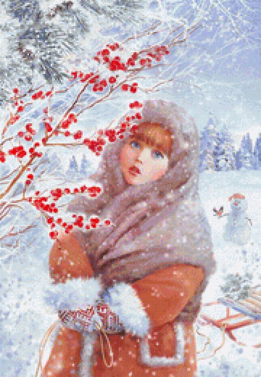Зимняя девочка - предпросмотр