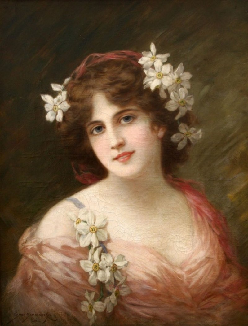 Старинный портрет девушки - 19 век, живопись, девушка, портрет - оригинал