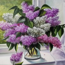 Схема вышивки «Букет сирени»