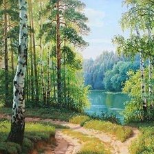 Схема вышивки «пейзаж»