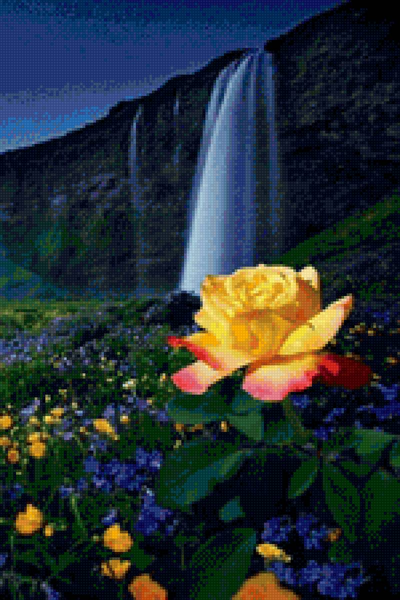 ūdenskritums3 - dabasskati ūdenskritums saulriets kalni - предпросмотр