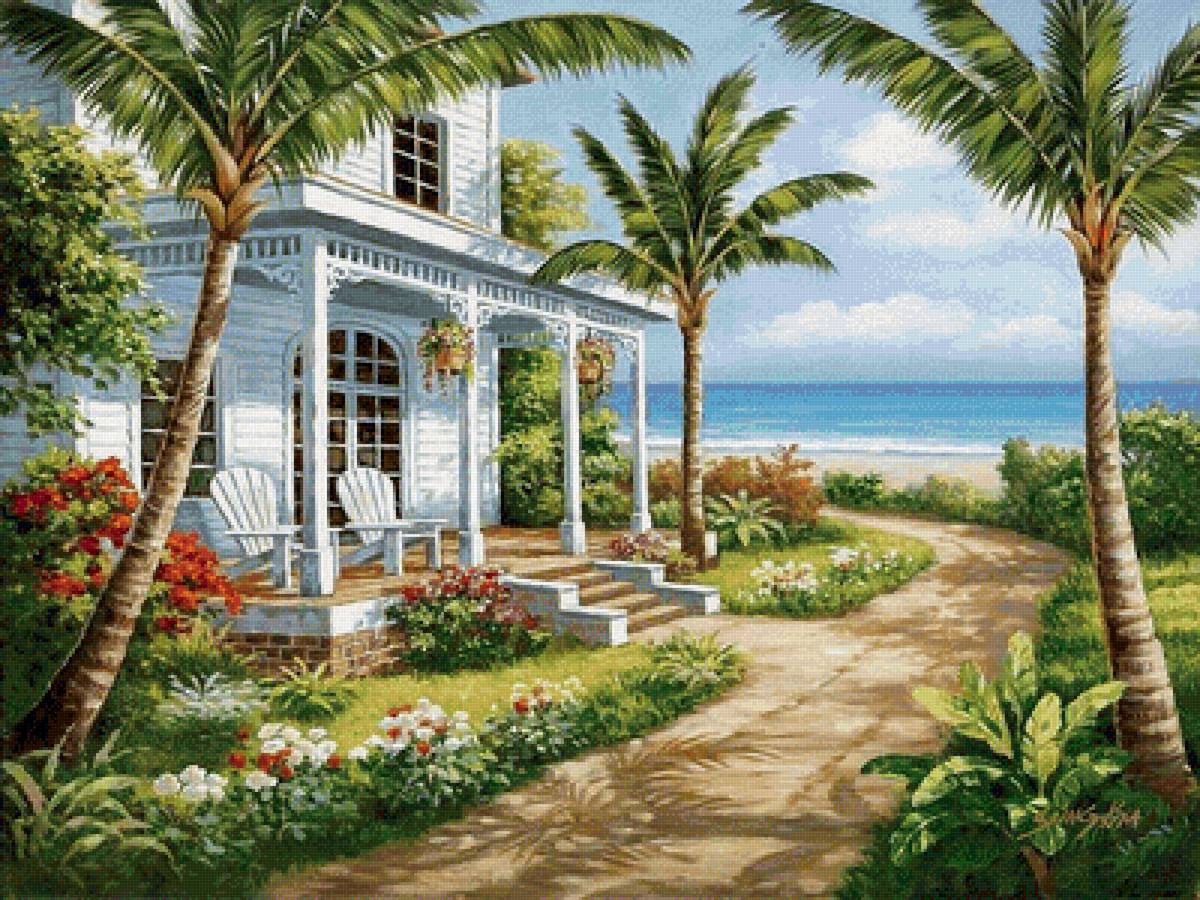 Дом у моря - море, дом, лето - предпросмотр