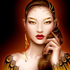 Схема вышивки «девошка»