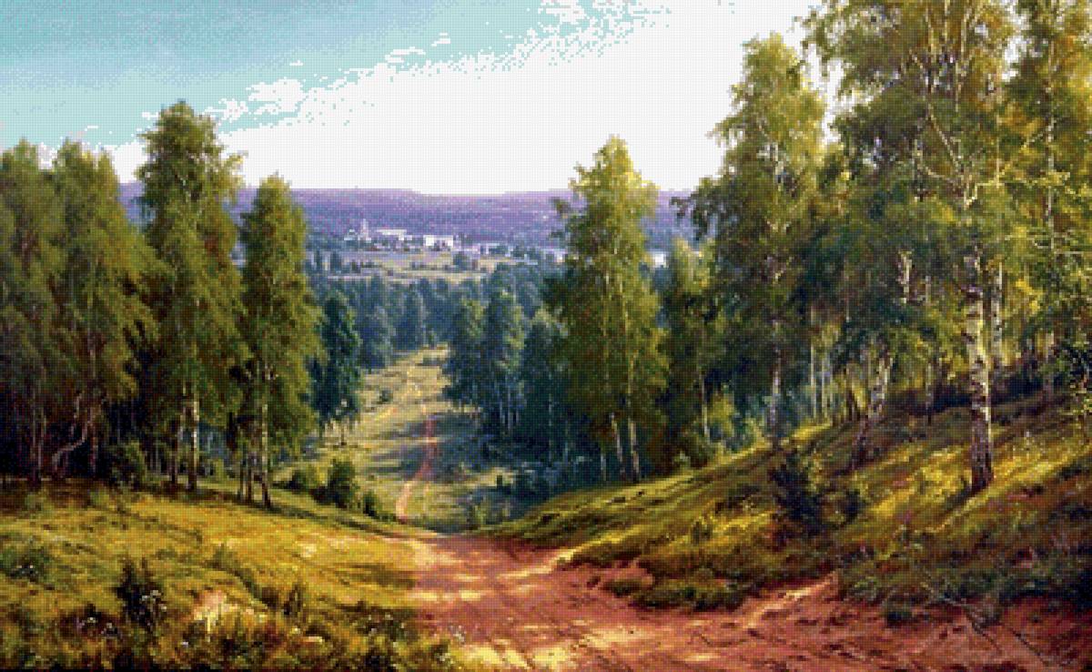 Художник Сергей Басов - лес, пейзаж, художник, дорога - предпросмотр