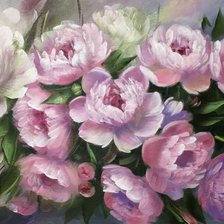 Схема вышивки «Пионы»