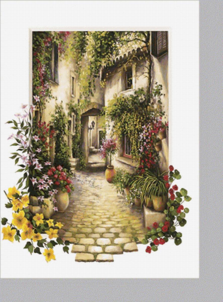 №2110560 - цветы, пейзаж, дворик - предпросмотр