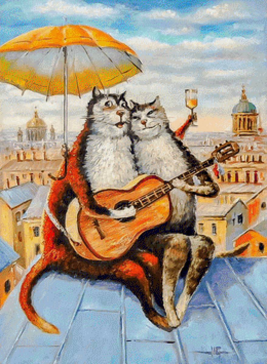 Cats in Love. - scenarys.animals.music. - предпросмотр