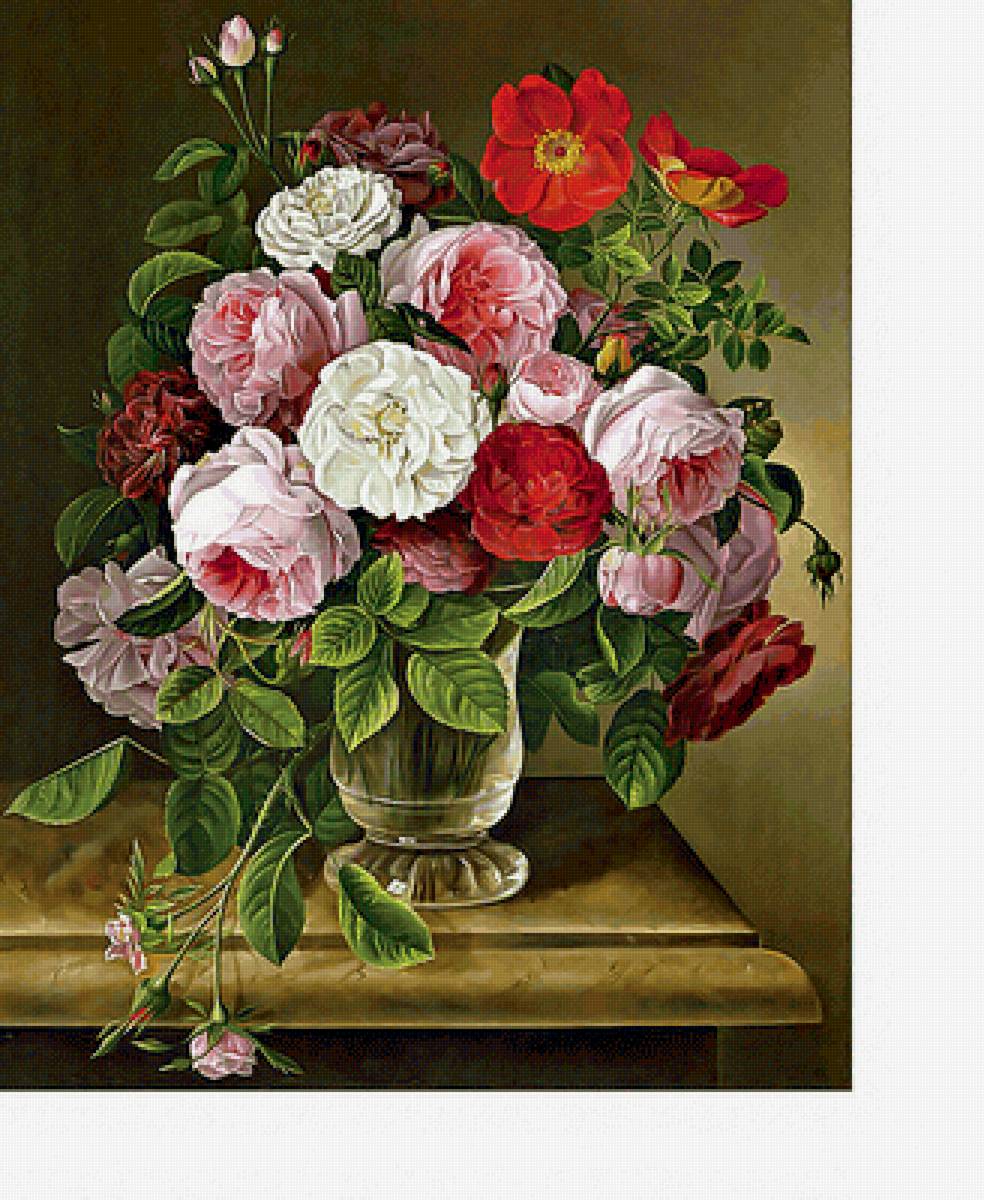 Букет - цветы в вазе, розы, цветы - предпросмотр