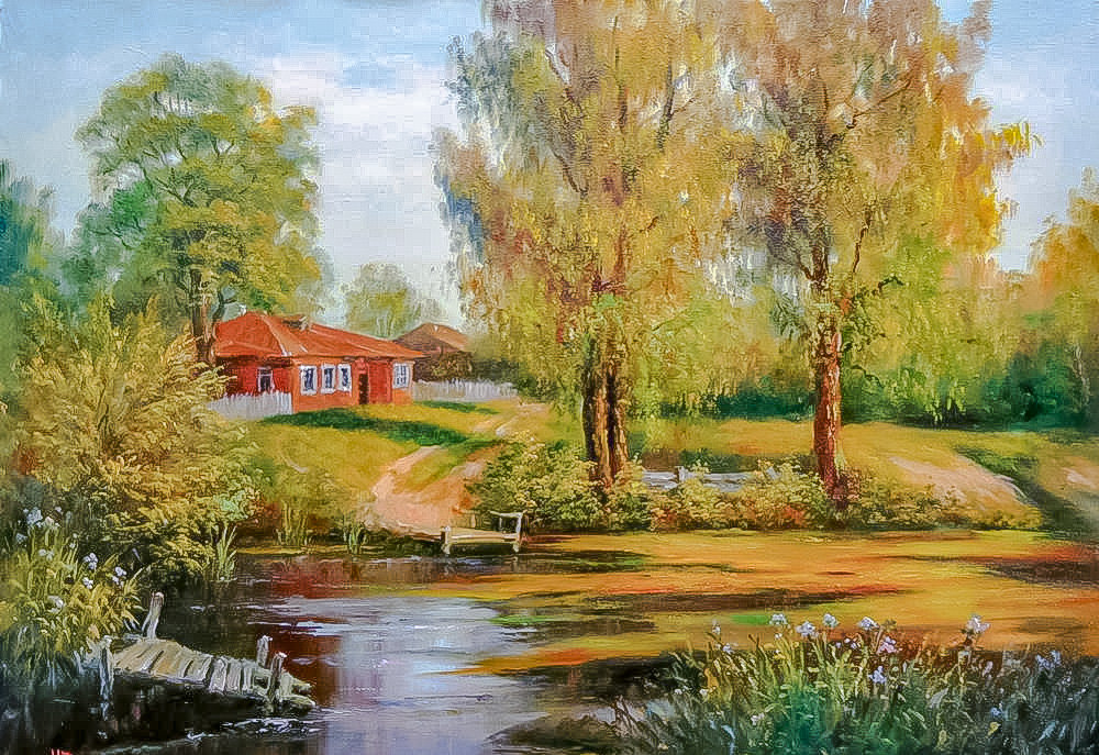 In the Pond. - mikhail satarov paintings.scenarys. - оригинал