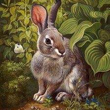 Схема вышивки «заяц»