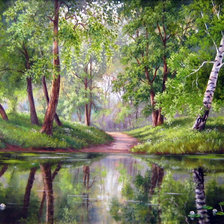 Схема вышивки «пейзаж»