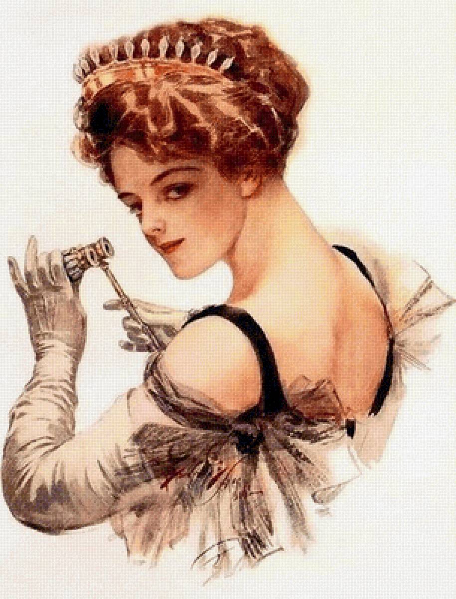 Портрет дамы. Харрисон Фишер - женщина, портрет, 19 век, девушка, живопись, дама - предпросмотр