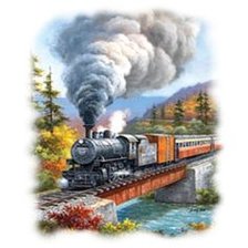 Оригинал схемы вышивки «поезд» (№2112988)