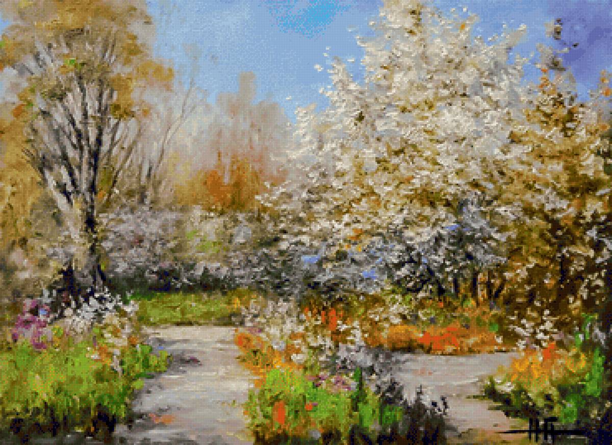 Summer Garden. - scenarys.flowers and gardens. - предпросмотр