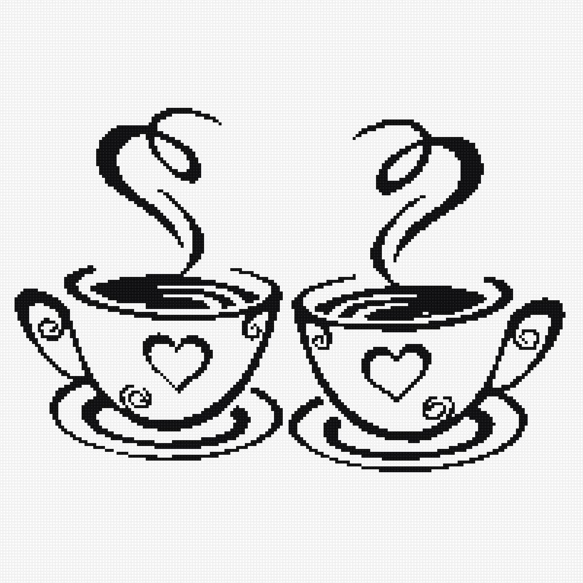 Кофе - монохром - предпросмотр