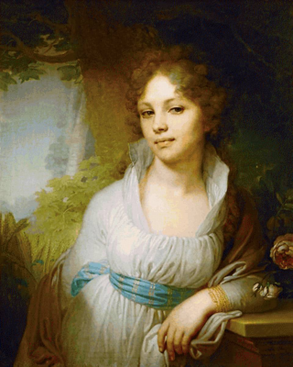 Портрет Лопухиной. Боровиковский - девушка, 19 век, живопись, портрет - предпросмотр