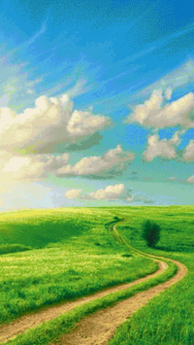 Полевая дорога - поле, дорога - предпросмотр