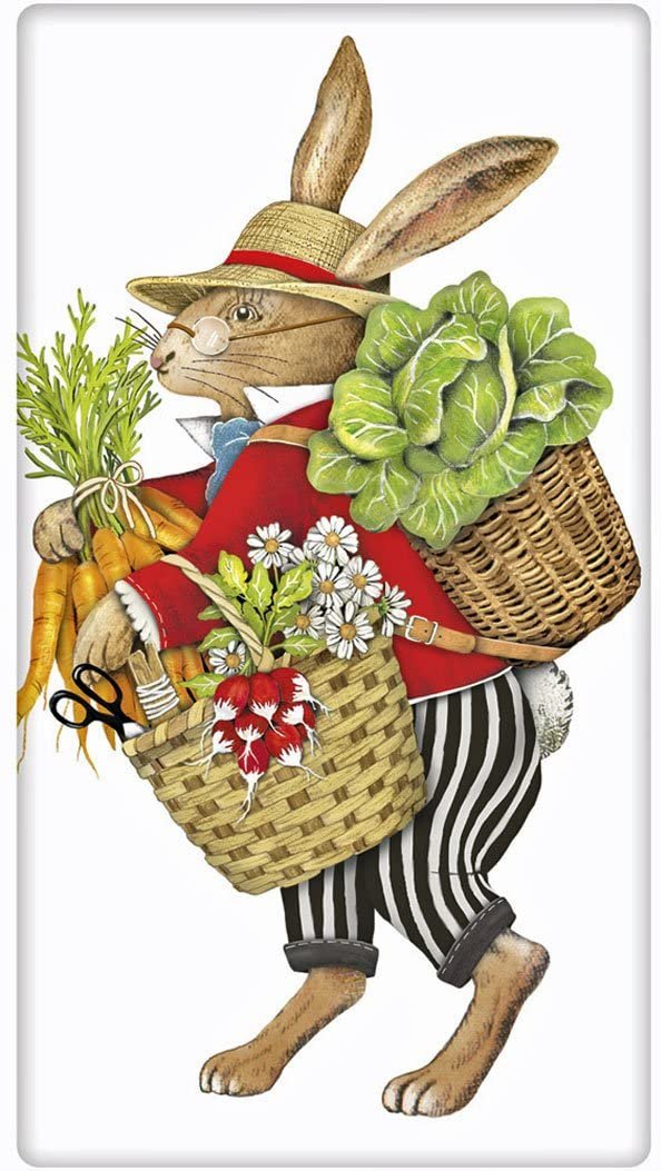 Заяц-фермер - детское, капуста, корзина, заяц - оригинал