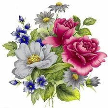 Схема вышивки «Цветы»