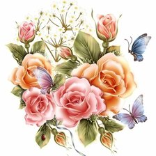 Схема вышивки «Цветы»