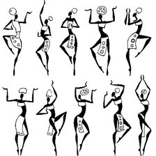 Схема вышивки «Африка. Танцы»