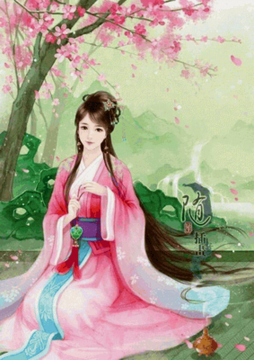 Девушка - фэнтези, сказка, иллюстрация - предпросмотр