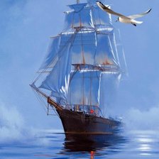 Схема вышивки «Парусник»