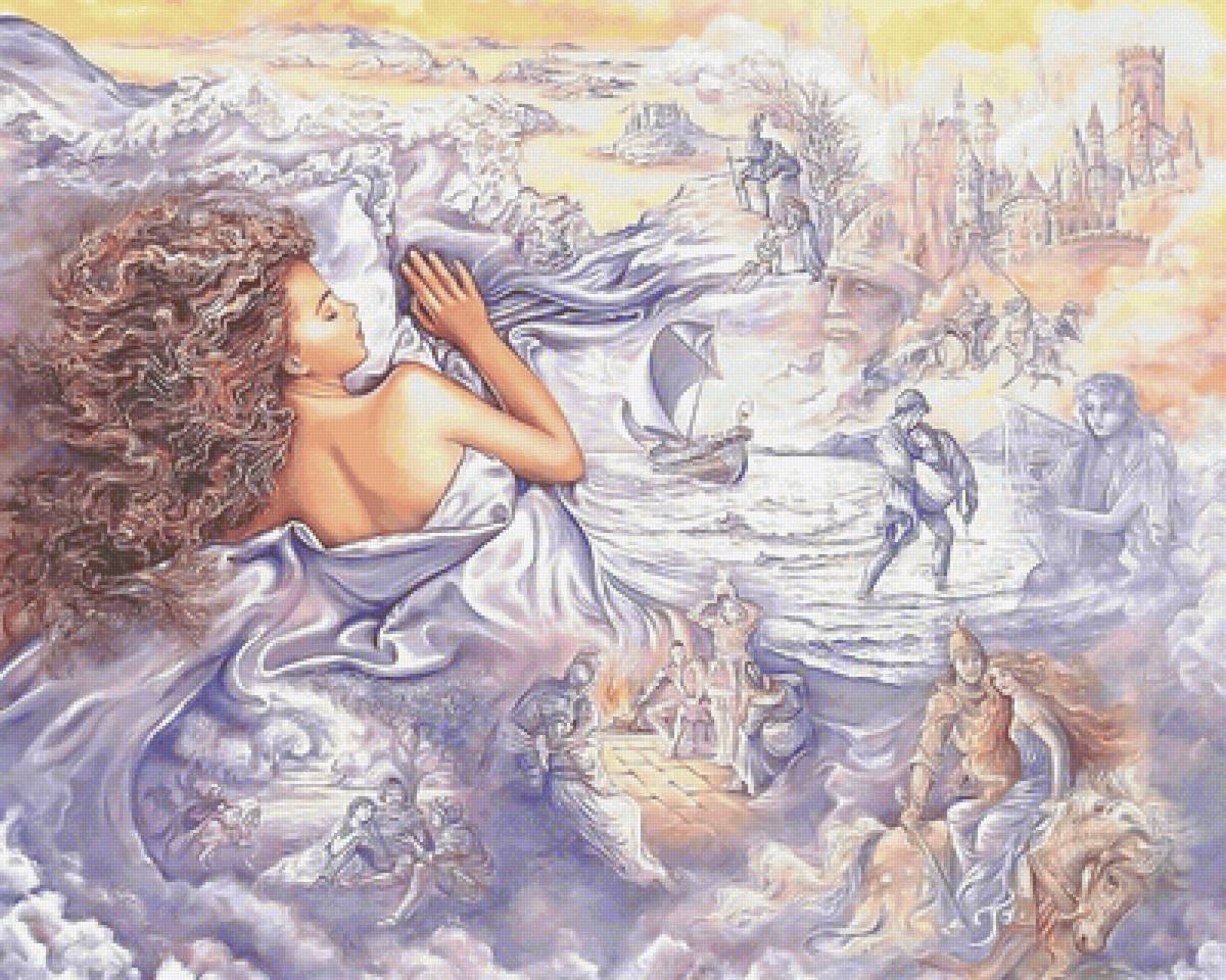 Грёзы - девушка, сон, сказки, море, жозефин уолл, люди - предпросмотр