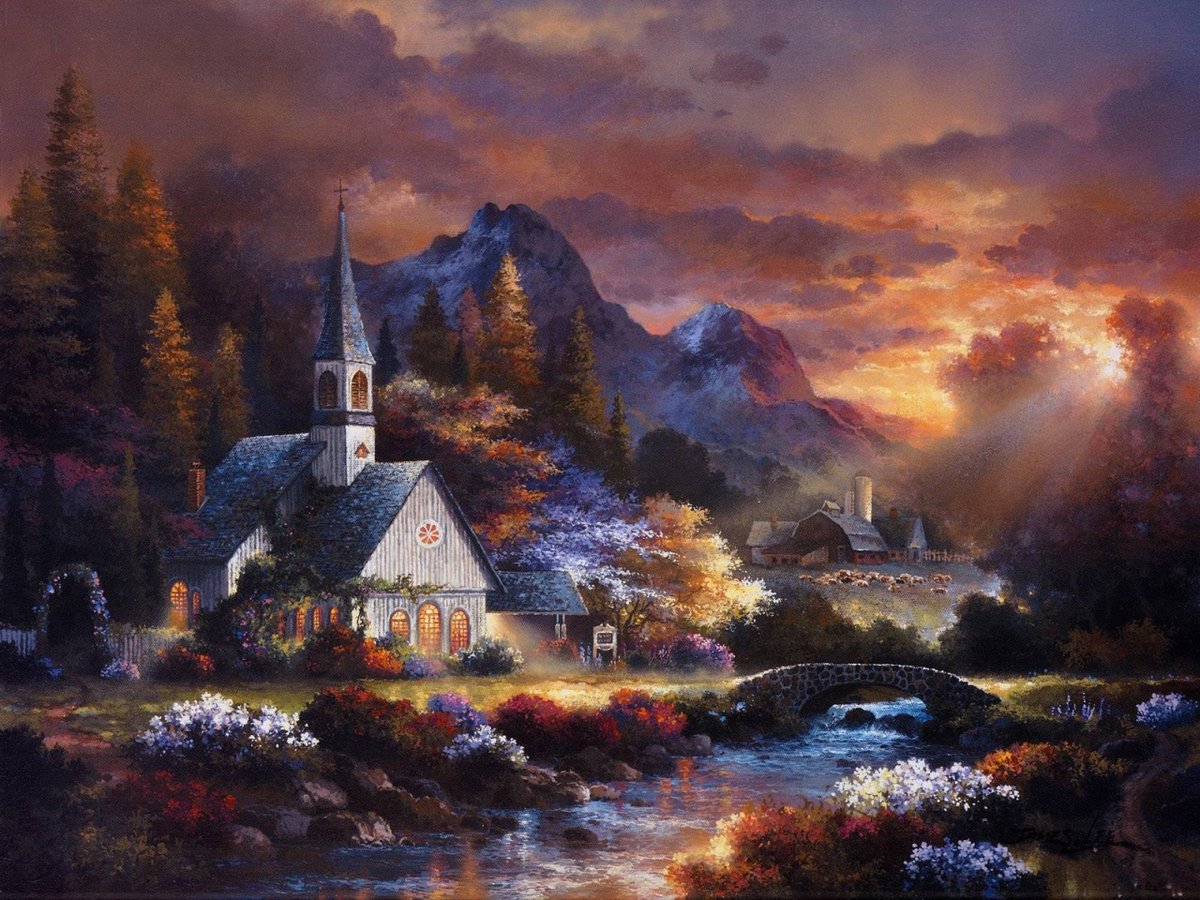 Домик - природа пейзаж, дом - оригинал