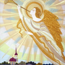 Схема вышивки «Ангел с горном»