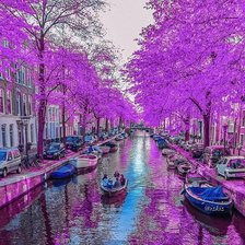 Схема вышивки «Канал Амстердама»