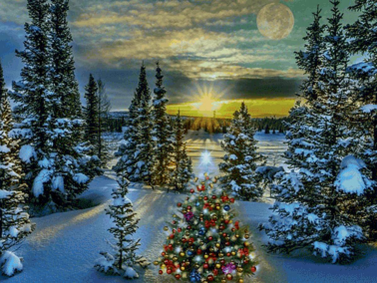 в лесу родилась елочка - лес, снег, елка - предпросмотр