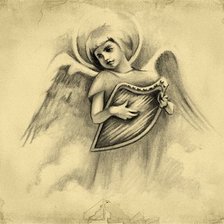 Схема вышивки «Співаючий ангел»