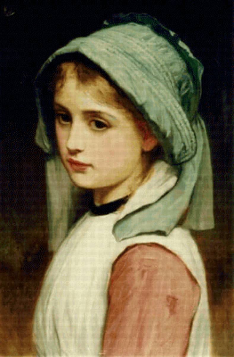 Портрет девочки. Чарльз Сайлем Лиддердейл - 19 век, девочка, портрет, живопись - предпросмотр