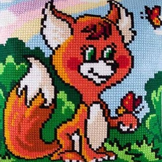 лисенок - схема для подушки - оригинал