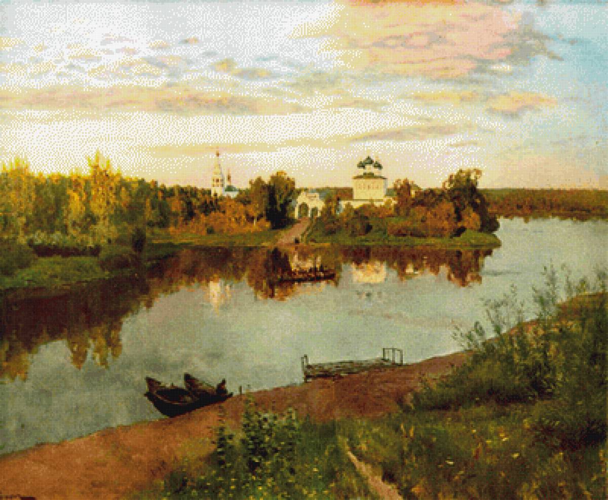 Вечерний звон - репродукции картин, пейзаж - предпросмотр