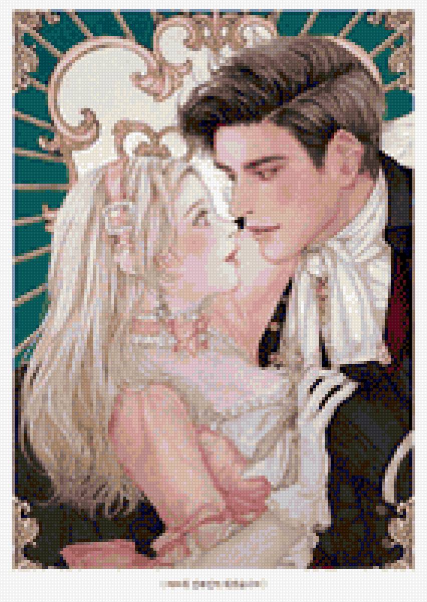 Влюбленные - девушка, парень, фэнтезм, любовь, бал - предпросмотр