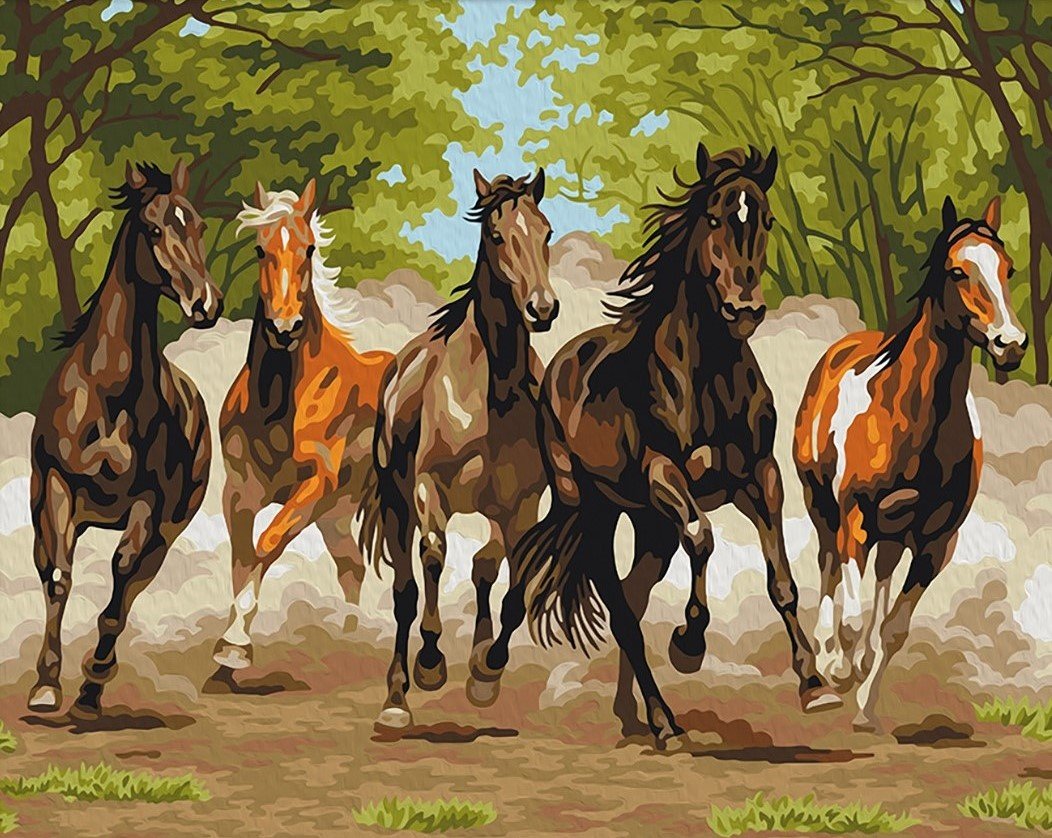 Бегущие лошади - природа, лошади - оригинал