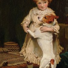 Схема вышивки «Собачий вальс. Чарльз Бартон Барбер»