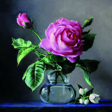 Схема вышивки «Роза в вазе. Pieter Wagemans (Питер Вагеманс)»