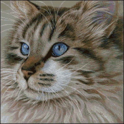 подушка кот - схема для подушки - оригинал