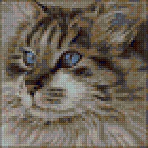 подушка кот - схема для подушки - предпросмотр