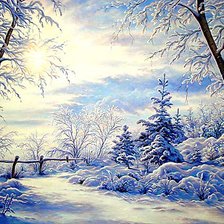 Схема вышивки «Зима»