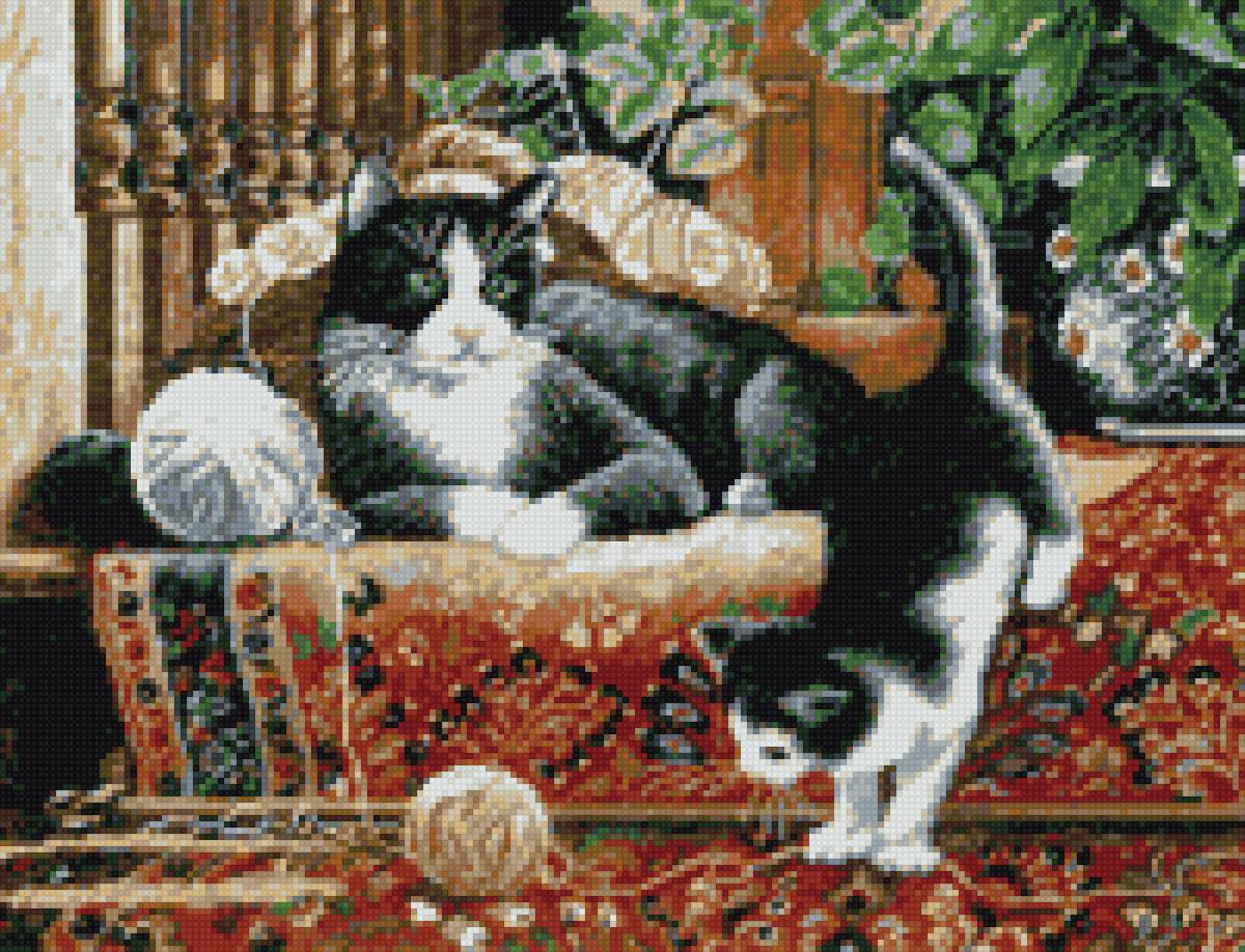 кошка с котенком - коты - предпросмотр