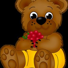 Схема вышивки «мишка»