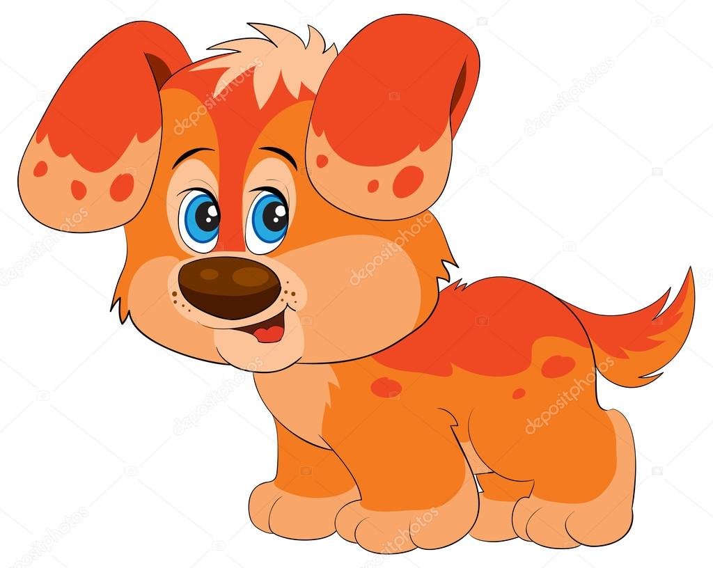 рыжий щенок - для пледика - оригинал