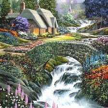 Схема вышивки «Бурная речка»