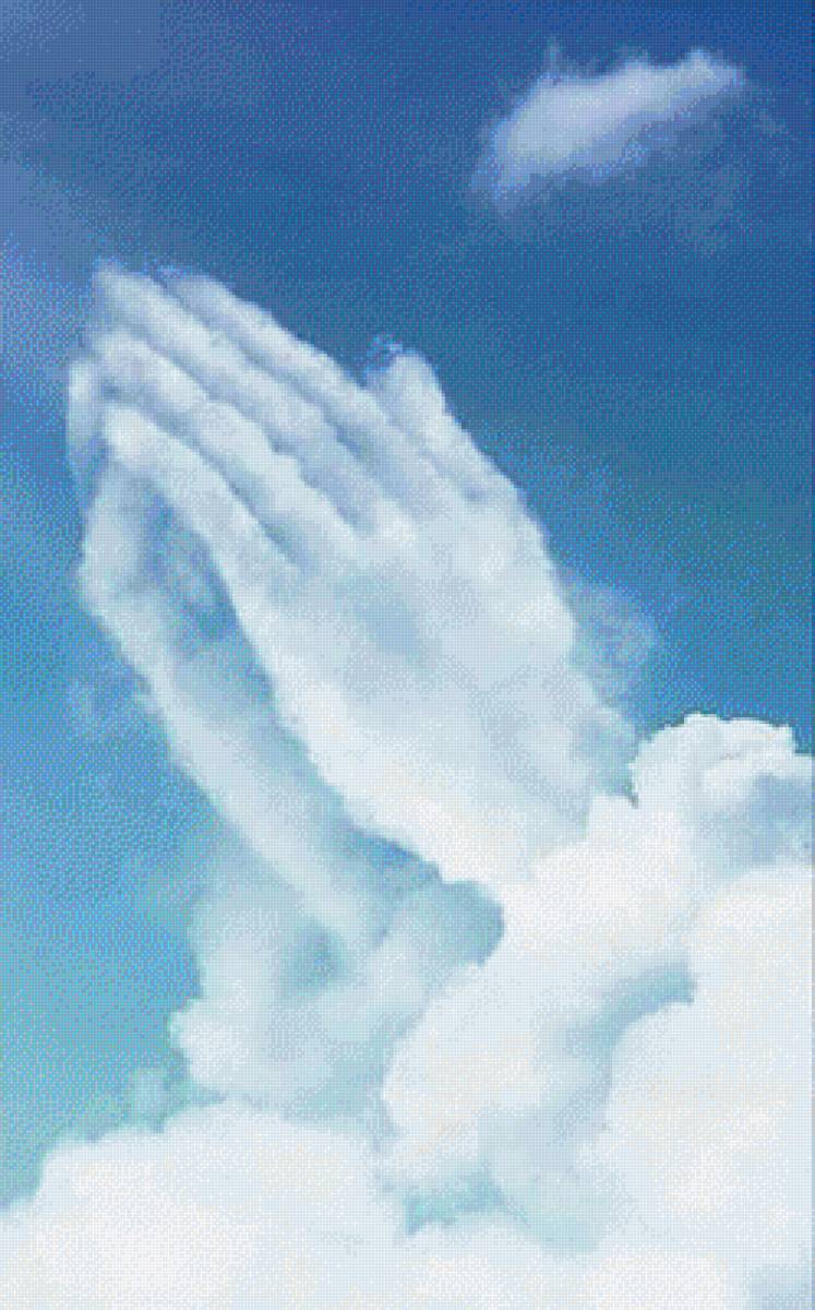 Молитва - небо, руки - предпросмотр