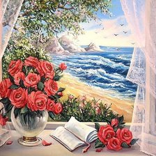 Схема вышивки «Вид из окна»