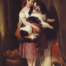 Схема вышивки «EDWIN HENRY LANDSEER. Мисс Элиза Пил»